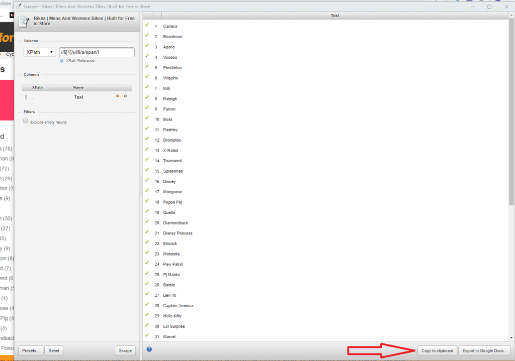 Scrape Similar Interface